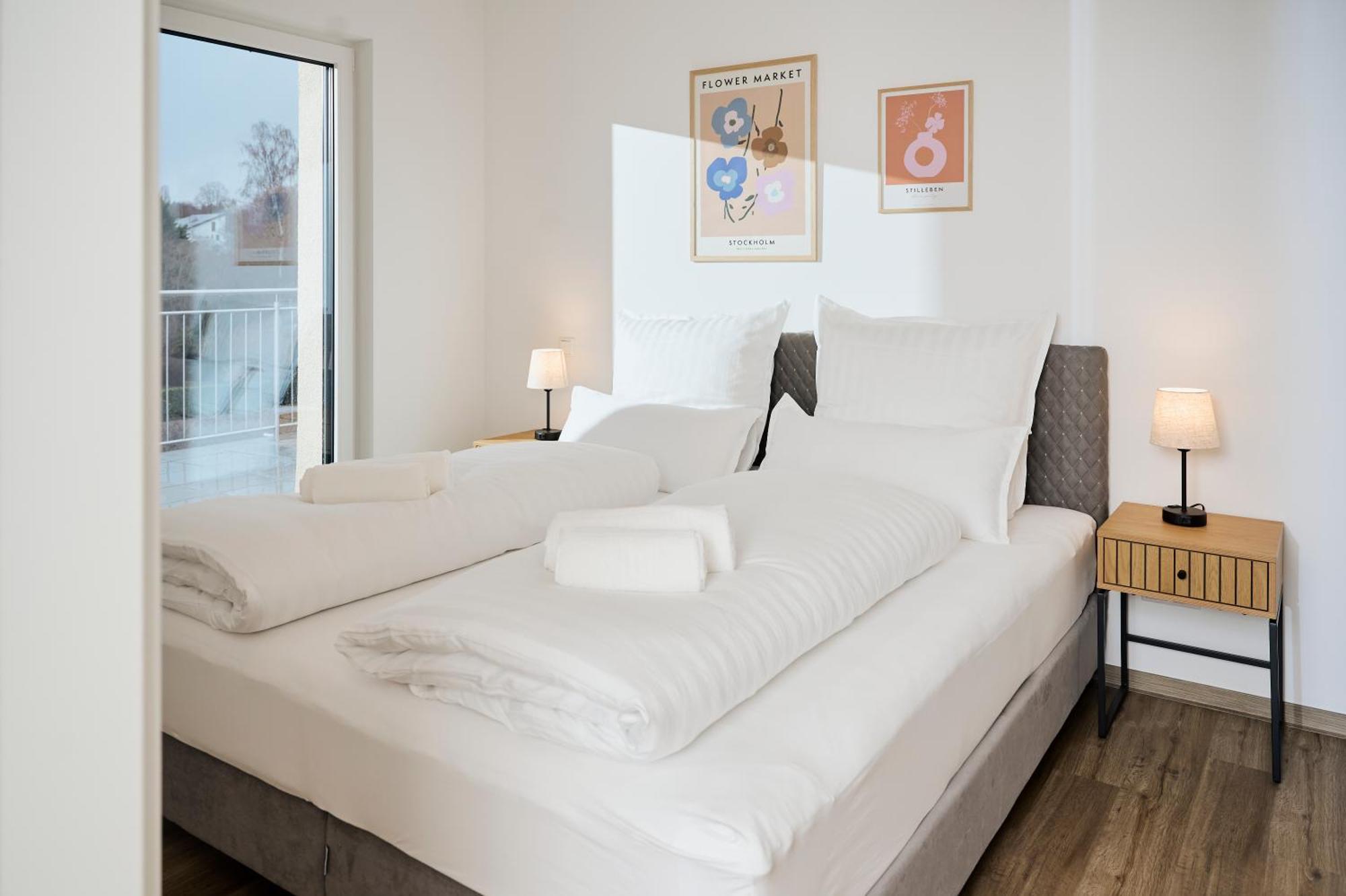 Moderne Apartments Mit Highspeed-Wlan Und Gratis-Tiefgarage Ihr Perfekter Rueckzugsort Nahe Dem Zentrum Und Der Therme I Barrierearm バート・キッシンゲン エクステリア 写真