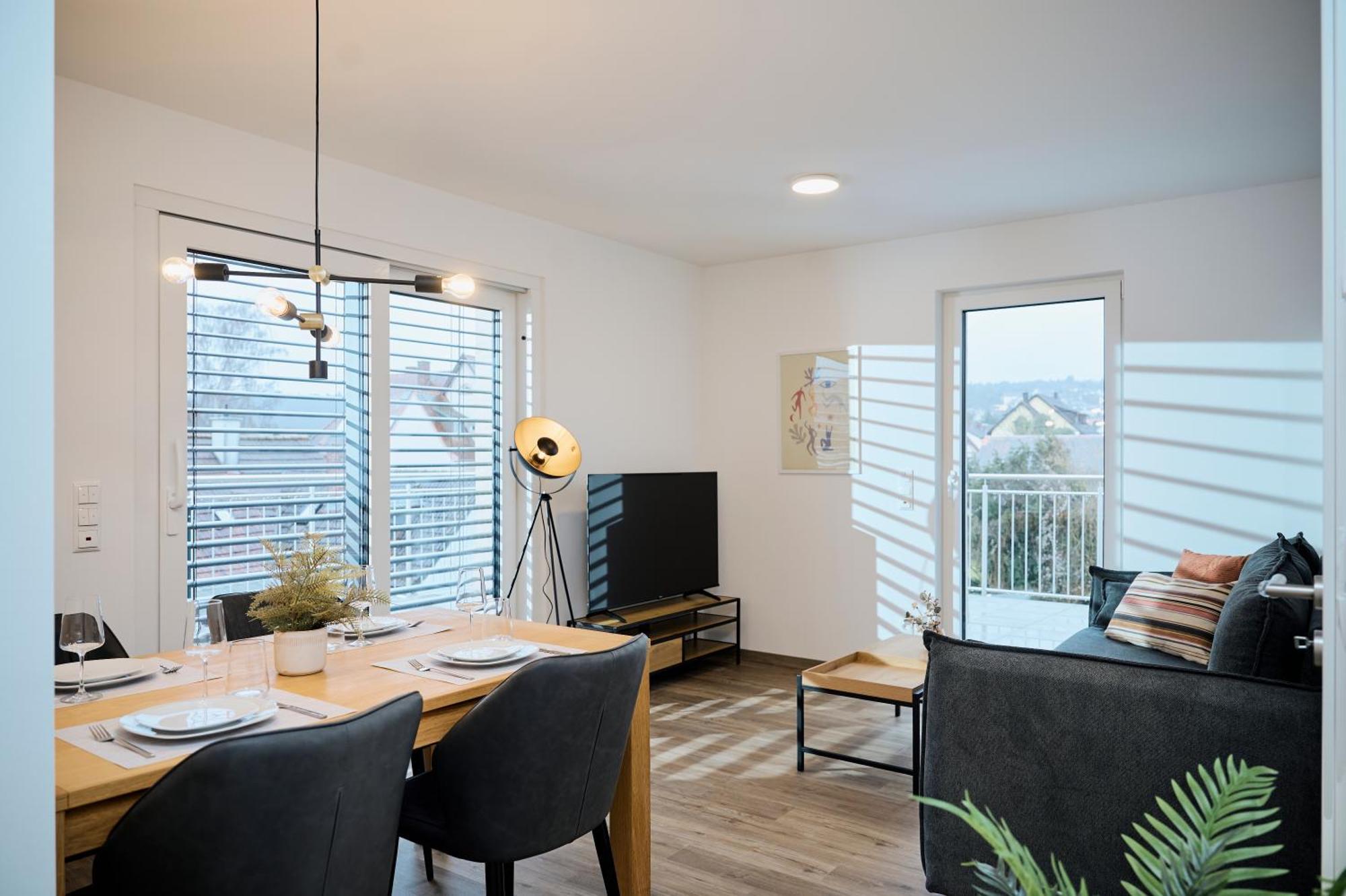 Moderne Apartments Mit Highspeed-Wlan Und Gratis-Tiefgarage Ihr Perfekter Rueckzugsort Nahe Dem Zentrum Und Der Therme I Barrierearm バート・キッシンゲン エクステリア 写真