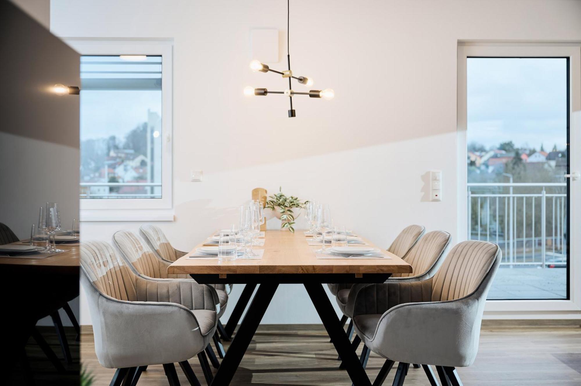 Moderne Apartments Mit Highspeed-Wlan Und Gratis-Tiefgarage Ihr Perfekter Rueckzugsort Nahe Dem Zentrum Und Der Therme I Barrierearm バート・キッシンゲン エクステリア 写真